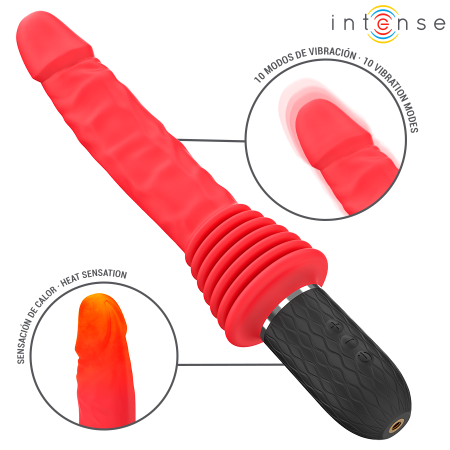 INTENSE - VIBROMASSEUR CYNTHIA À POUSSÉE CHAUFFANT