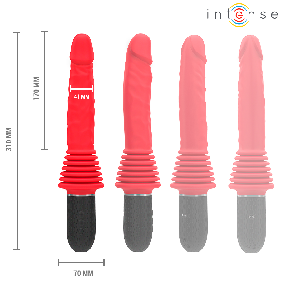 INTENSE - VIBROMASSEUR CYNTHIA À POUSSÉE CHAUFFANT