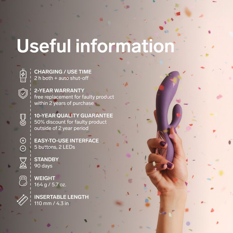 LELO - INA THRUST RABBIT VIBROMASSEUR À POUSSÉE VIOLET