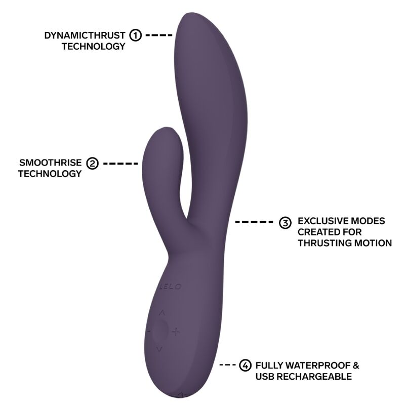 LELO - INA THRUST RABBIT VIBROMASSEUR À POUSSÉE VIOLET