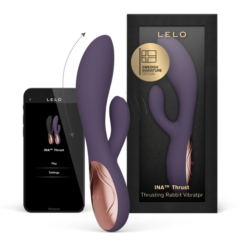 LELO - INA THRUST RABBIT VIBROMASSEUR À POUSSÉE VIOLET