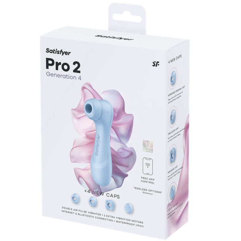 SATISFYER - STIMULATEUR CLITORIS PRO 2 GÉNÉRATION 4 BLEU