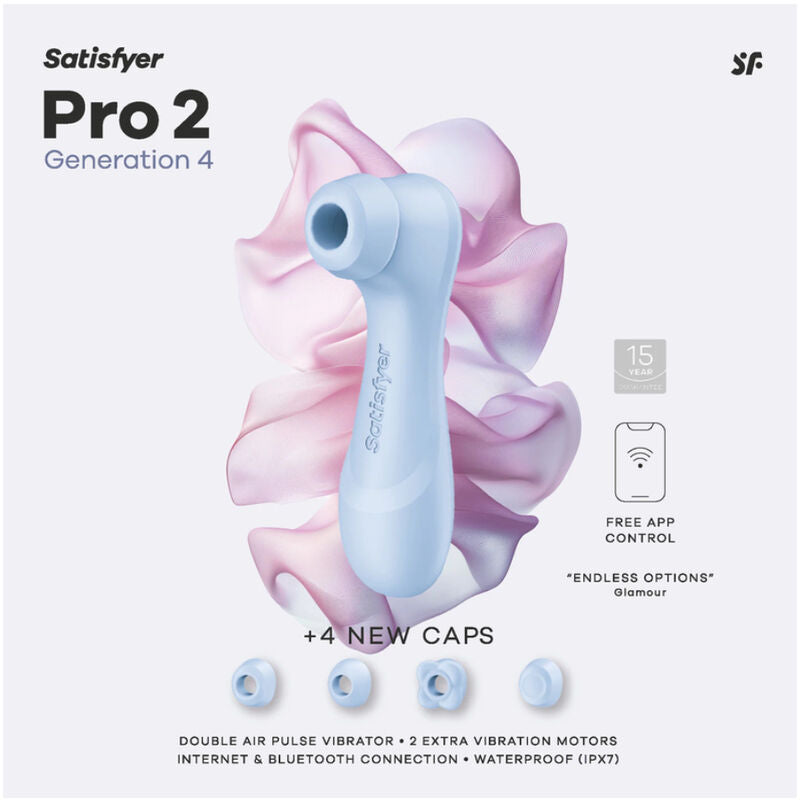 SATISFYER - STIMULATEUR CLITORIS PRO 2 GÉNÉRATION 4 BLEU