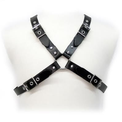 HARNAIS EN CUIR BOUCLE NOIRE