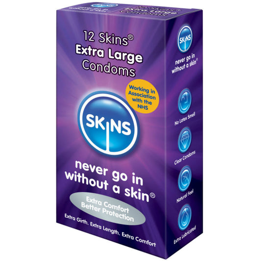 SKINS - PRESERVATIFS EXTRA LARGE 12 PACK
