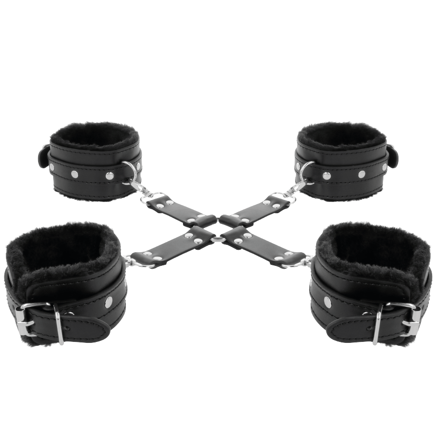 MENOTTES EN CUIR POUR PIEDS ET MAINS