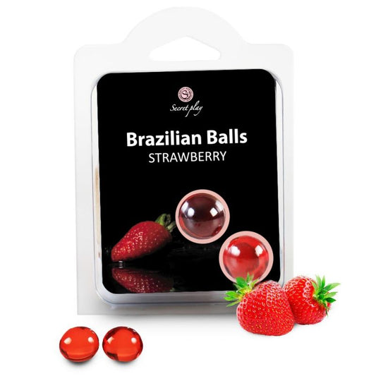 BALLES BRÉSILIENNES FRAISE X2
