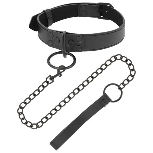 COLLIER NOIR AVEC CHAÎNE
