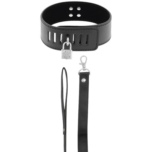 COLLIER AVEC SERRURE NOIRE