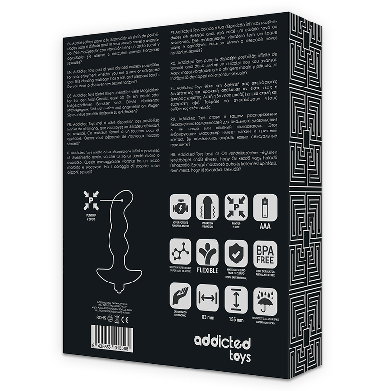 PLUG ANAL AVEC VIBRATION NOIR MODÈLE 2